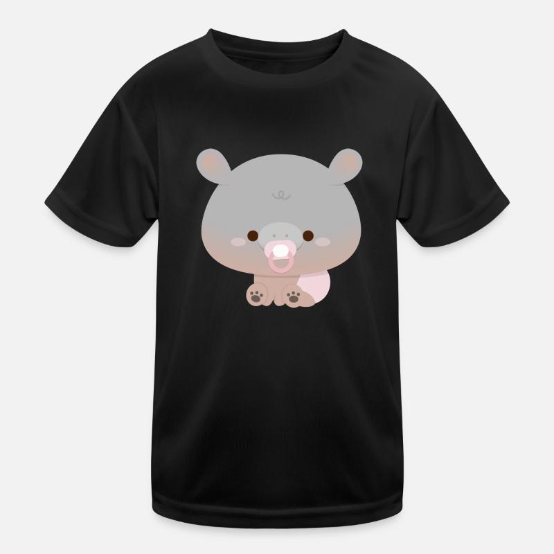Moo Deng Bébé Hippopotame Pygmée T-shirt sport Enfant