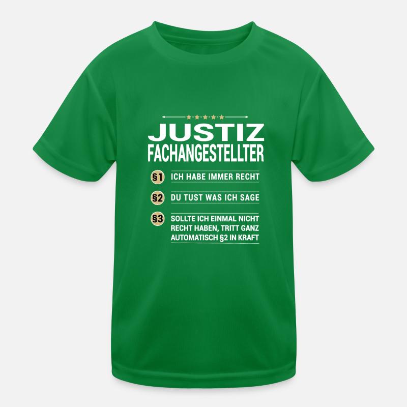 Justizfachangestellter Beruf eigene Paragraphen Kinder Funktions-T-Shirt
