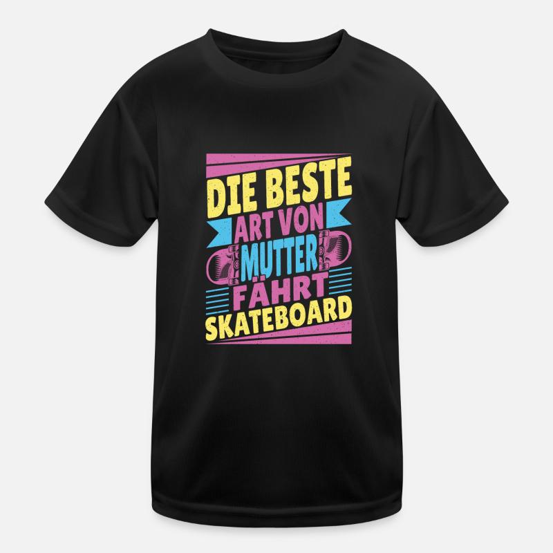 Skateboarder Motiv beim Skating in der Halfpipe Kinder Funktions-T-Shirt