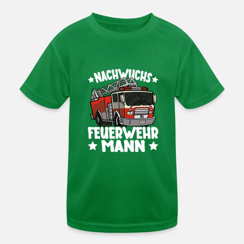 Kinder Junge Feuerwehr Nachwuchs Feuerwehrmann Kinder Funktions-T-Shirt
