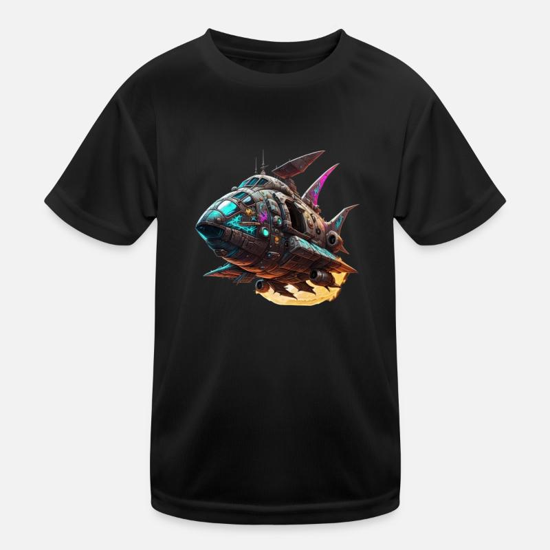 Spaceship Kids Functional T-Shirt