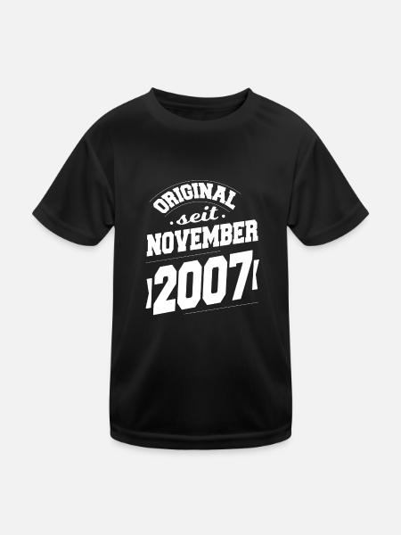 November 2007 Original seit 16 Jahren Mann Frau - Kinder Funktions-T-Shirt - Schwarz - Vorne