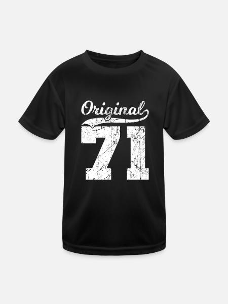 71 Original 53 Ans Homme Femme Anniversaire - T-shirt sport Enfant - noir - Devant