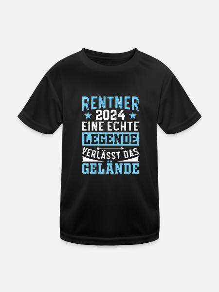 Rente für Frauen und Männer Lustige Dekoration zum - Kinder Funktions-T-Shirt - Schwarz - Vorne