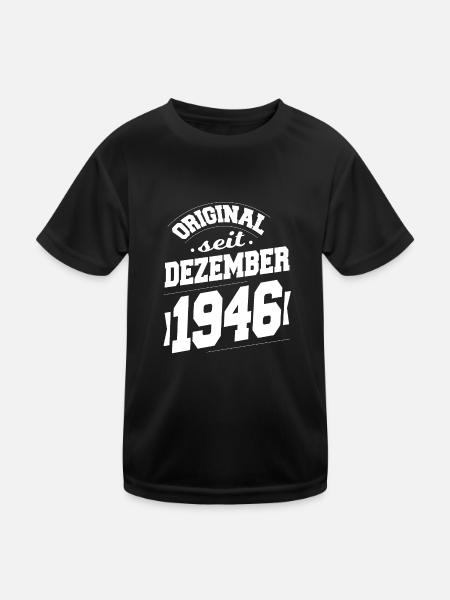 Décembre 1946 Original pour 77 ans homme femme - T-shirt sport Enfant - noir - Devant
