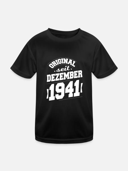 Décembre 1941 Original pour 82 ans homme femme - T-shirt sport Enfant - noir - Devant