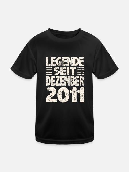 December 2011 Legend for 12 years man woman - Kids Functional T-Shirt - black - Front