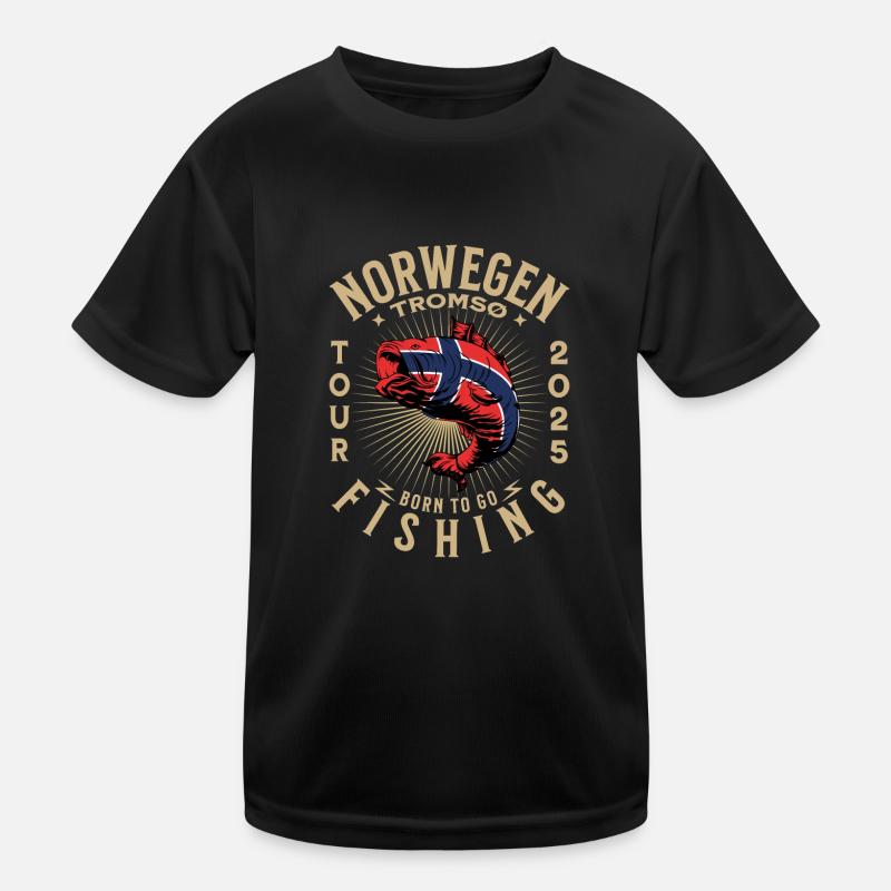 Norvège Tromsø : Excursion de pêche 2025 (Garantie du prix le plus bas) T-shirt sport Enfant
