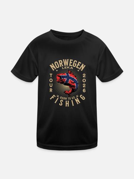 Pêche à la Leka 2026 - T-shirt sport Enfant - noir - Devant