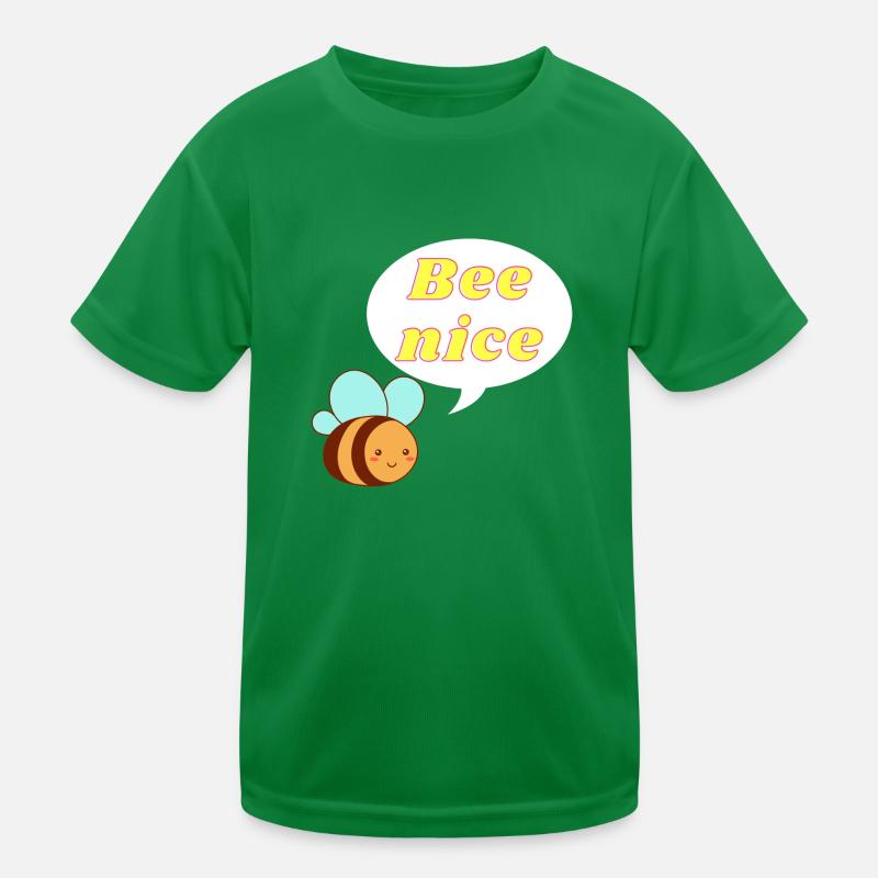 Bee nice süße Bienen Biene mit Spruch Geschenk Kinder Funktions-T-Shirt