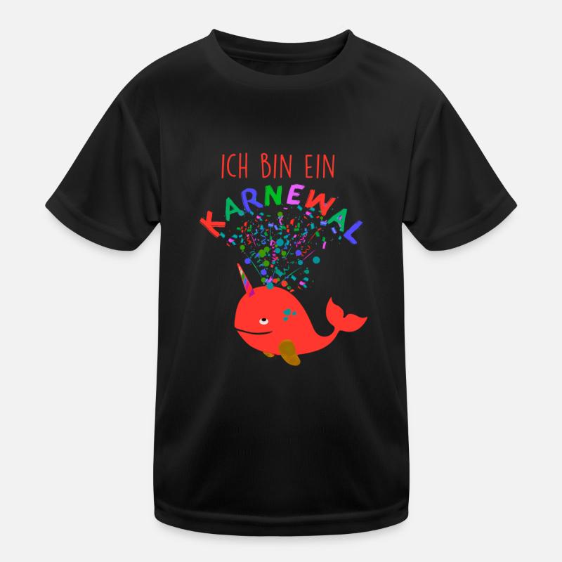 Carnaval, Baleine, Confettis, Carnaval, Baleine, Rouge T-shirt sport Enfant