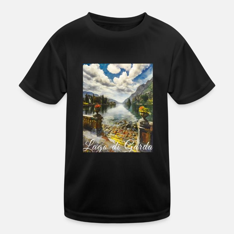 Lago di garda,Lac de Garde,lac,paysage T-shirt sport Enfant