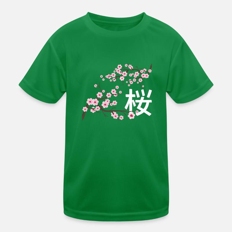 Sakura Japanese Cherry Blossoms Kids Functional T-Shirt