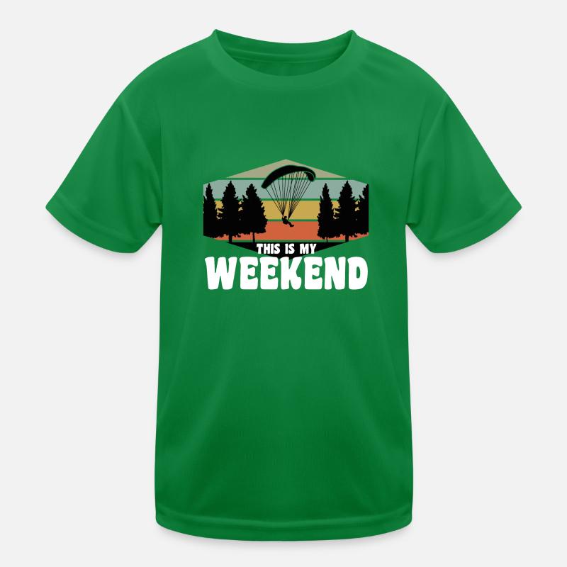 This is my Weekend Paragleiten Paragleiter Spruch Kinder Funktions-T-Shirt
