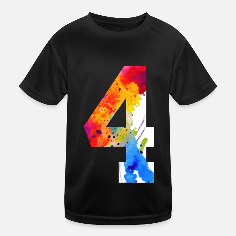 NUMMER 4 JAHRE 4. GEBURTSTAG Kinder Funktions-T-Shirt