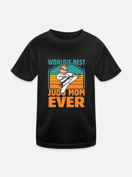 Die Judo-Mama aller Zeiten - Kinder Funktions-T-Shirt - Schwarz