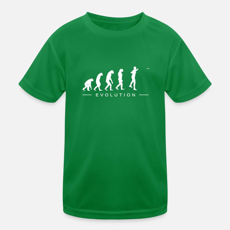 Discgolf Discgolfer Evolution Entwicklung Kinder Funktions-T-Shirt