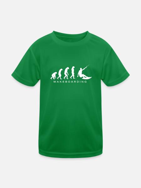 Wakeboarding Evolution motif - T-shirt sport Enfant - vert - Devant
