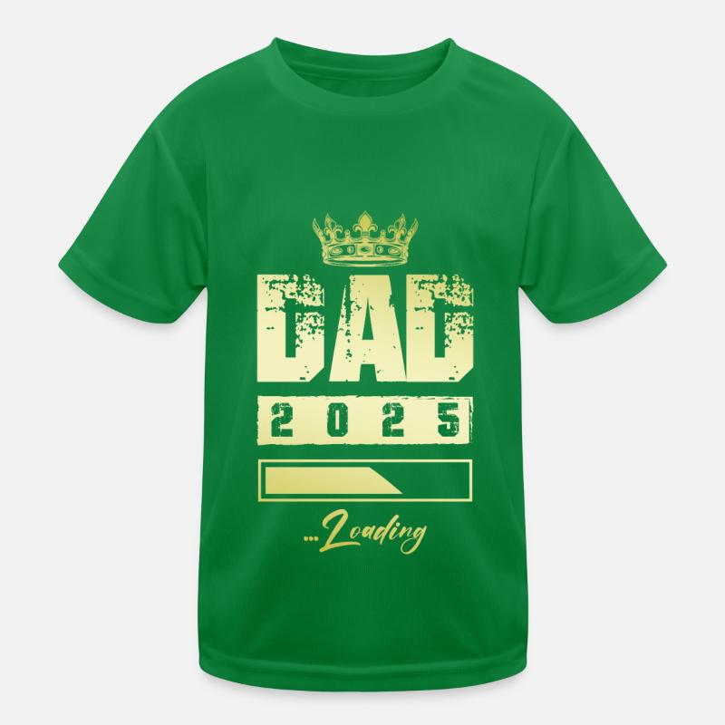 Dad 2025 Loading Papa Kinder Funktions-T-Shirt