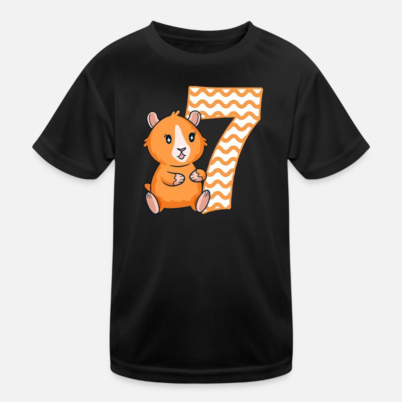 7ème anniversaire Cochon d’Inde Fille de 7 ans T-shirt sport Enfant
