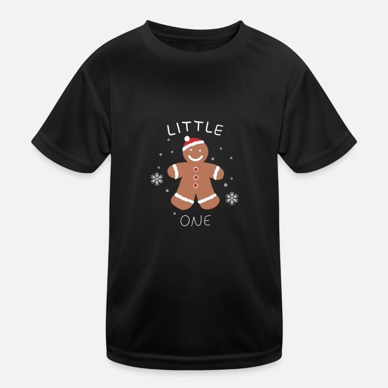 Gingerbread man with Christmas cap Kids Functional T-Shirt