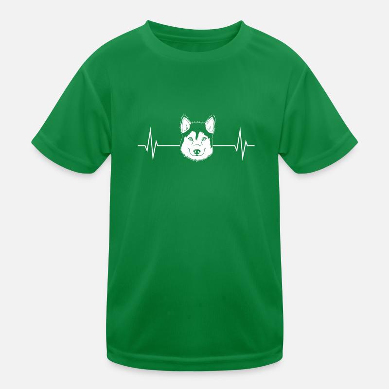 Siberian Husky Herzschlag Puls Kinder Funktions-T-Shirt