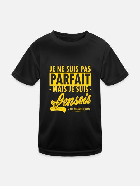 Lensois Lens footbal supporter fier de lens - T-shirt sport Enfant - noir - Devant