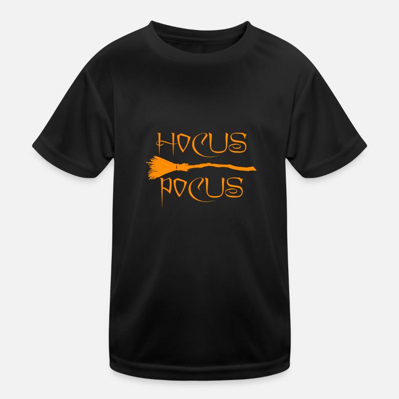 Hocus Pocus - Halloween Spruch - Hexenbesen - Hexe Kinder Funktions-T-Shirt