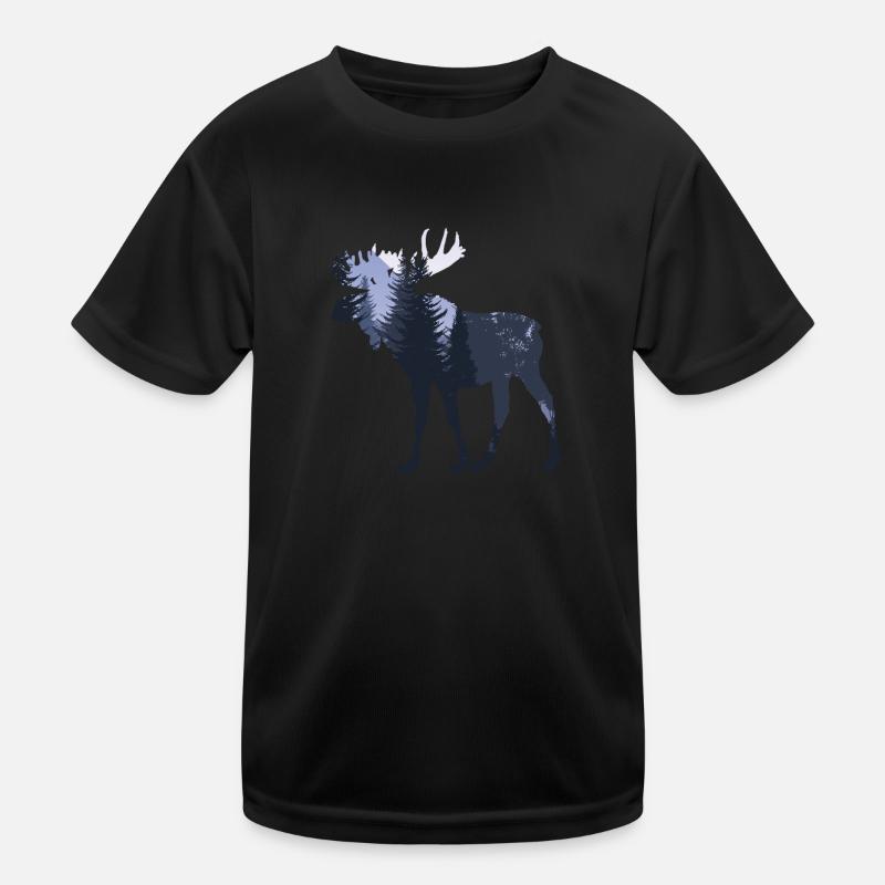 Elch Kinder Funktions-T-Shirt