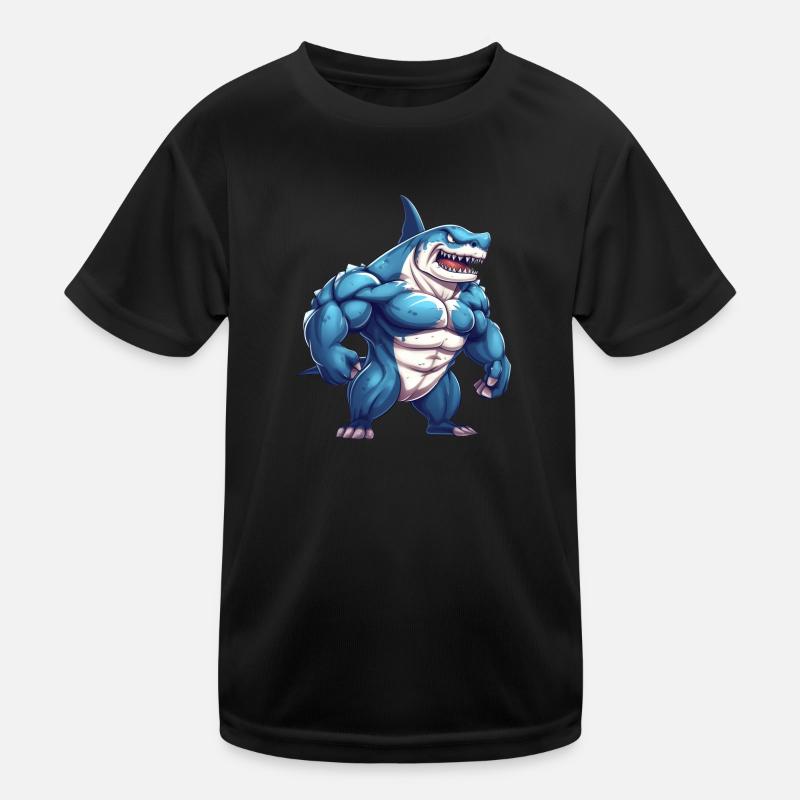 Bodybuilder Shark T-shirt sport Enfant