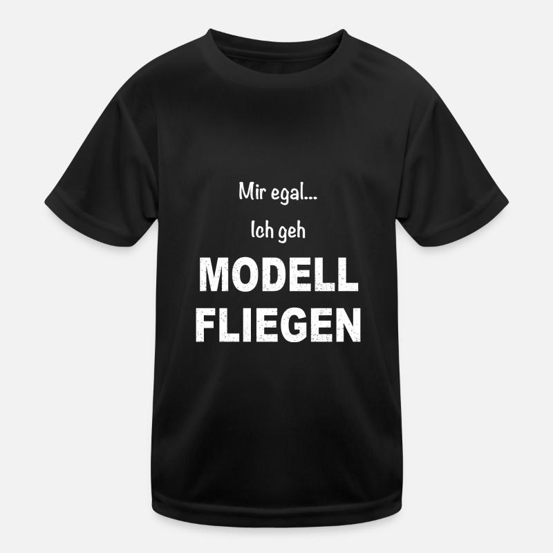 Modellflug Pilot Modellbau Flugzeug Modellbauer Kinder Funktions-T-Shirt