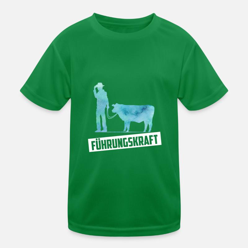 Führungskraft Kuh Bauer Geschenkidee Kinder Funktions-T-Shirt