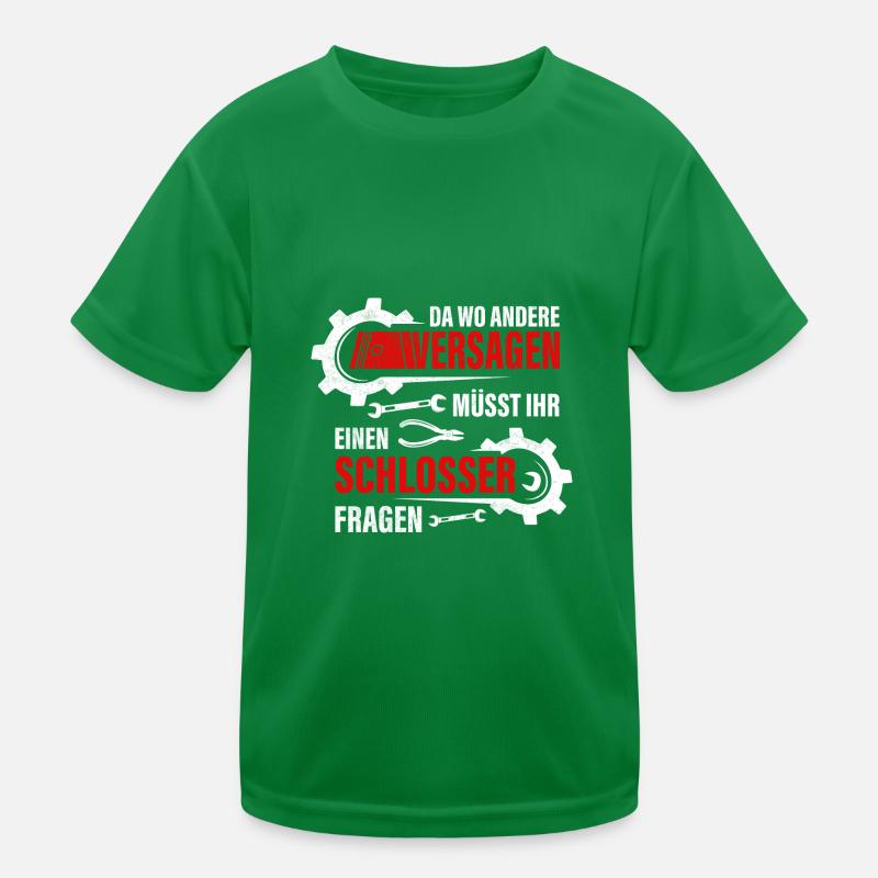 Schlosser Stahl Geschenkidee Kinder Funktions-T-Shirt