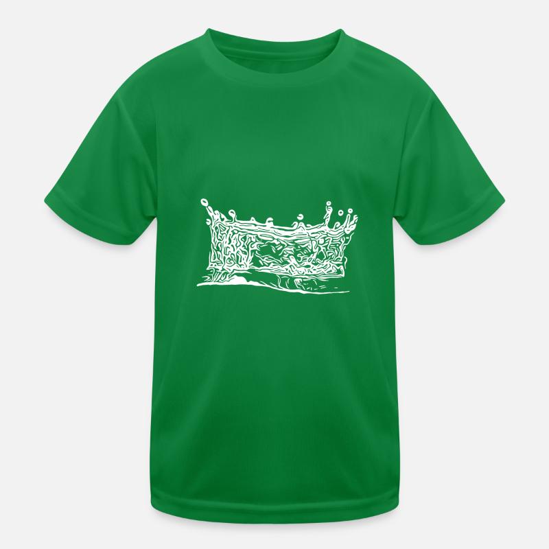 Eleganter Wasser Kronen Spritzer Kinder Funktions-T-Shirt
