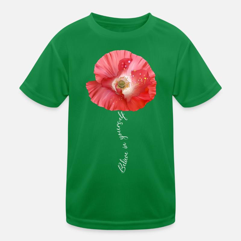 Roter Mohn Garten Blumen Kinder Funktions-T-Shirt