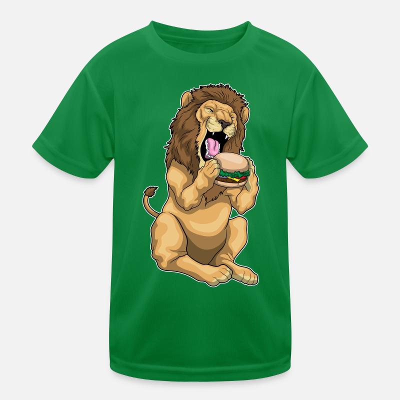 Lion Cheeseburger Kids Functional T-Shirt
