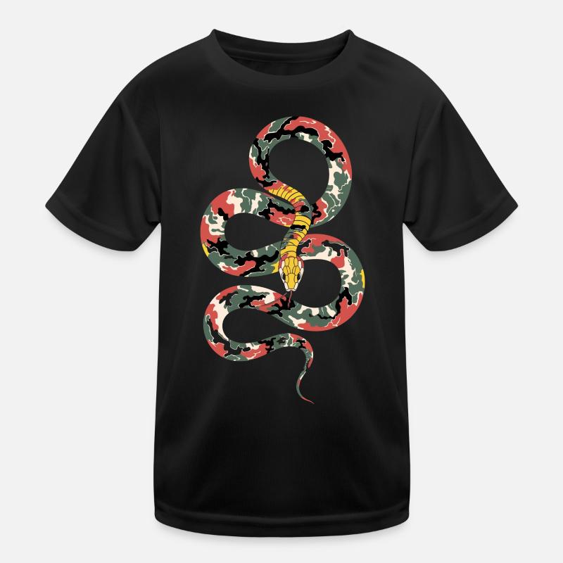 Bobines Serpent de camouflage T-shirt sport Enfant