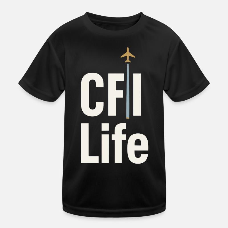 Flight Instructor Cfi Pilot Aviation Instructor Kids Functional T-Shirt
