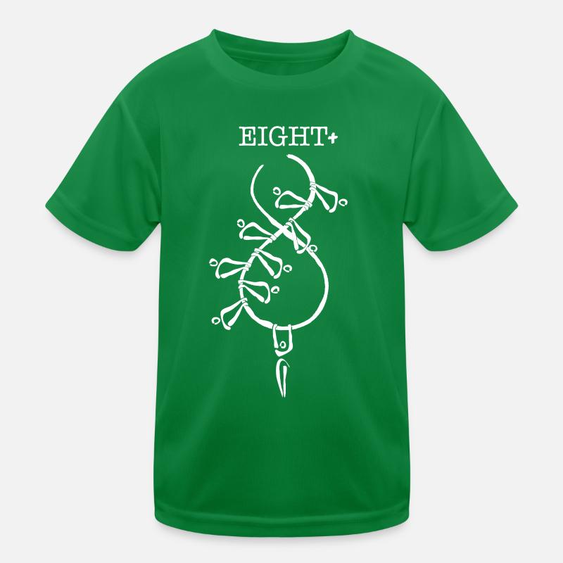 Eight-_white Kids Functional T-Shirt