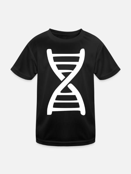 DNA Gentechnik Forschung Geschenk - Kinder Funktions-T-Shirt - Schwarz - Vorne