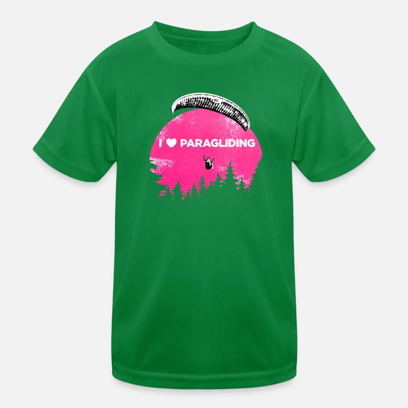 Carinthian Paragliders Paragliding Sunset Kids Functional T-Shirt