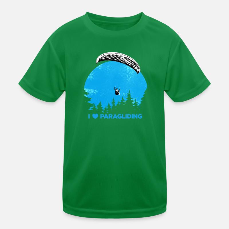 I ♥️ Parapente bleu T-shirt sport Enfant
