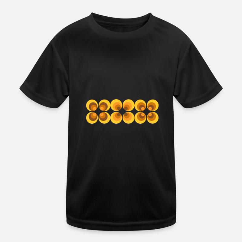 70er Jahre Blume Muster Retro Kinder Funktions-T-Shirt