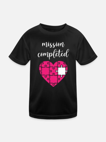 Mission Completed Puzzle - Kids Functional T-Shirt - black - Front