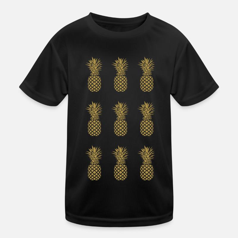 AD Pineapple Pattern Mono Kinder Funktions-T-Shirt