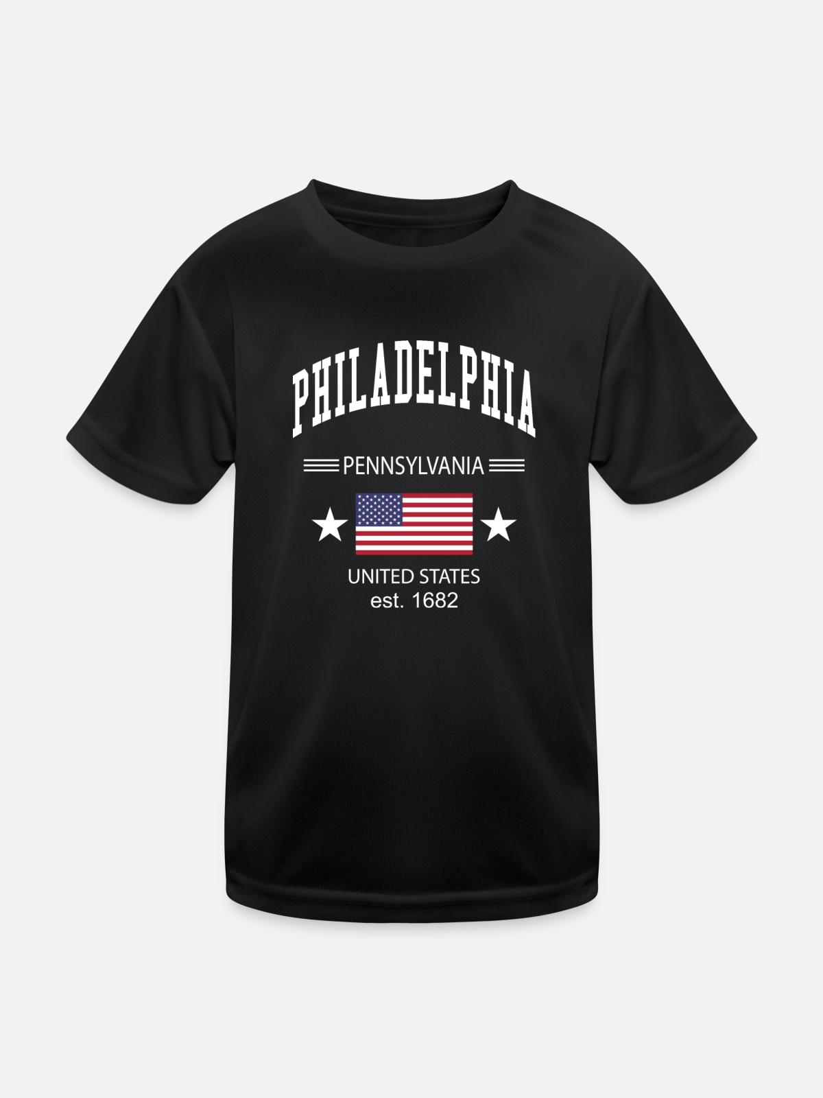 Philadelphia - Kids Functional T-Shirt - black - Front