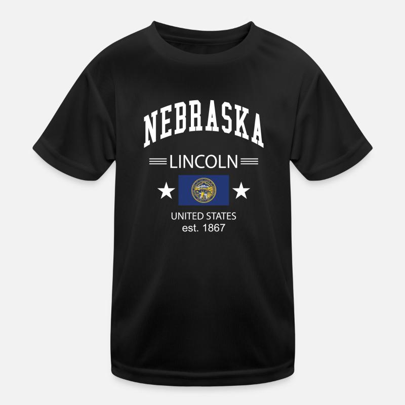 Nebraska Kinder Funktions-T-Shirt