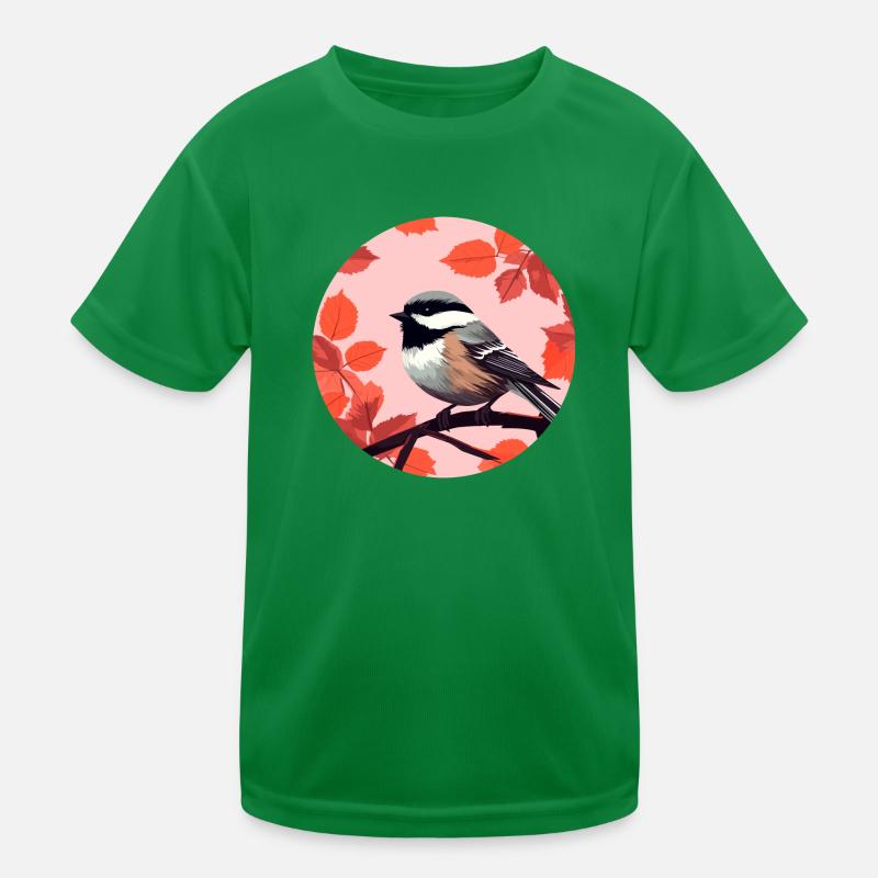 Chickadee bird Kids Functional T-Shirt