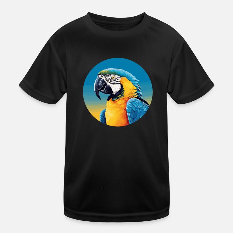 Blue and gold macaw Kids Functional T-Shirt