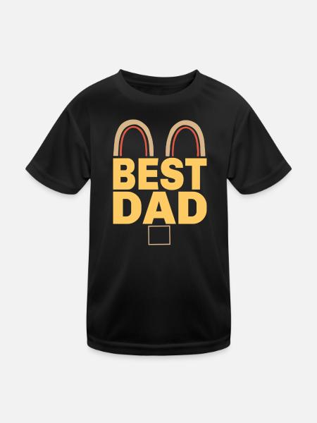 BESTER VATER - Kinder Funktions-T-Shirt - Schwarz - Vorne
